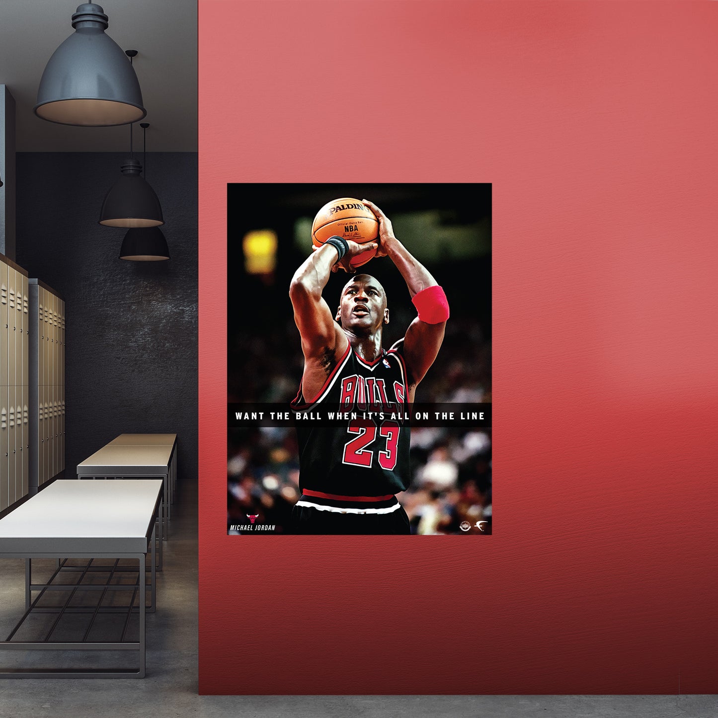 Chicago Bulls: Michael Jordan  Shot Motivational Poster        - Officially Licensed NBA Removable     Adhesive Decal