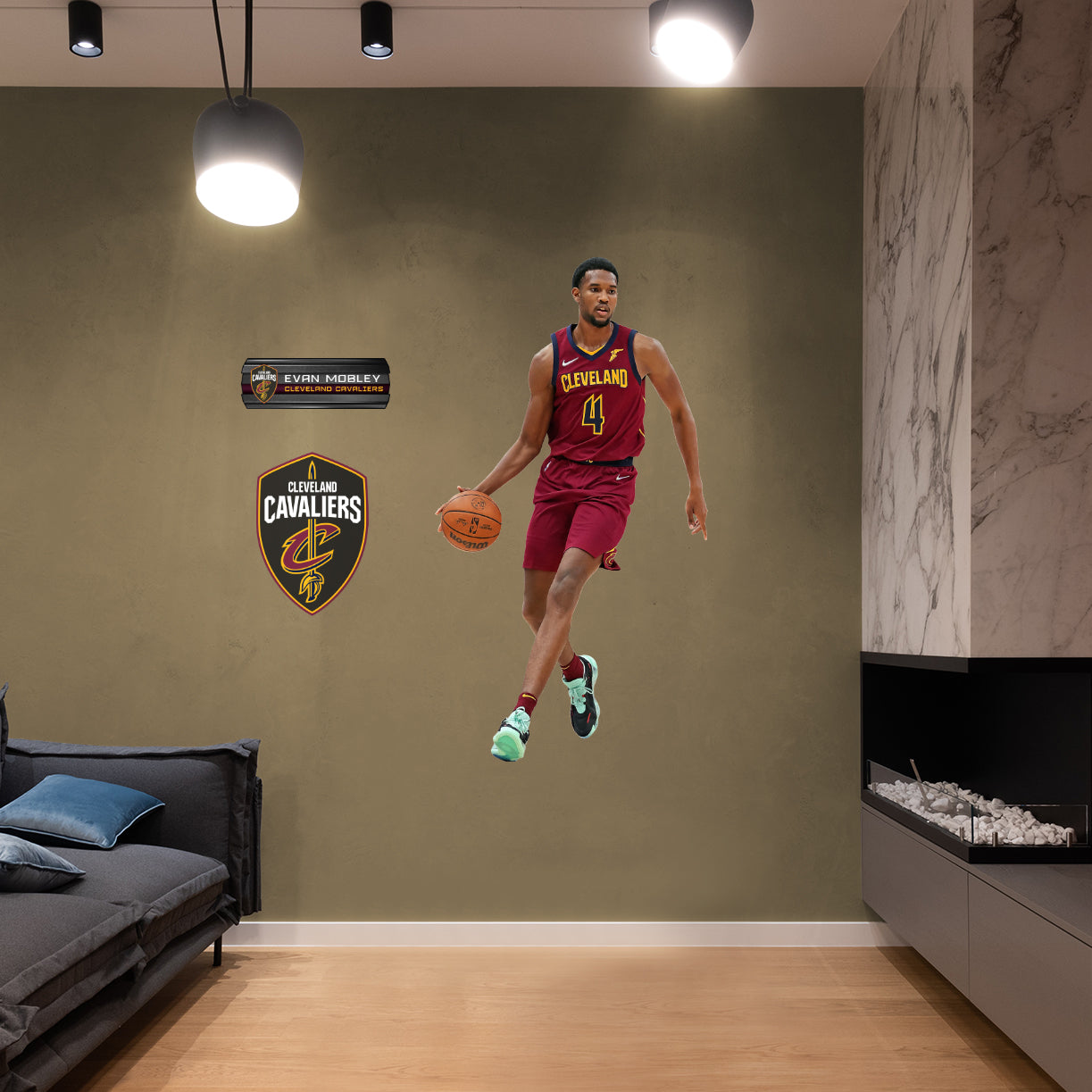 Cleveland Cavaliers: Evan Mobley - Officially Licensed NBA Removable Adhesive Decal