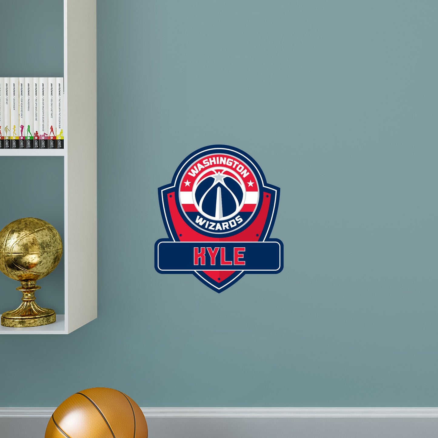 Washington Wizards: Badge Personalized Name - Officially Licensed NBA Removable Adhesive Decal