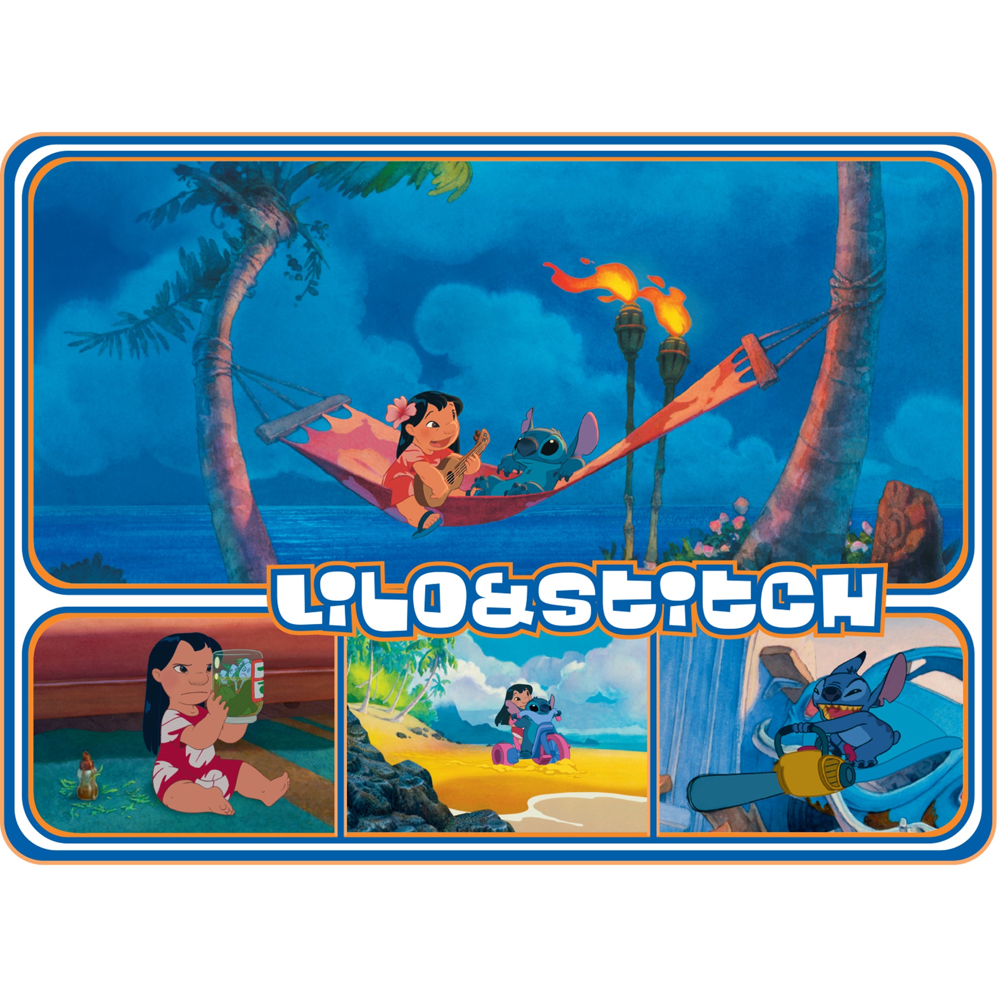 Lilo & Stitch Festive Cheer: Stitch Presents Mural - Disney Removable Adhesive Wall Decal XL