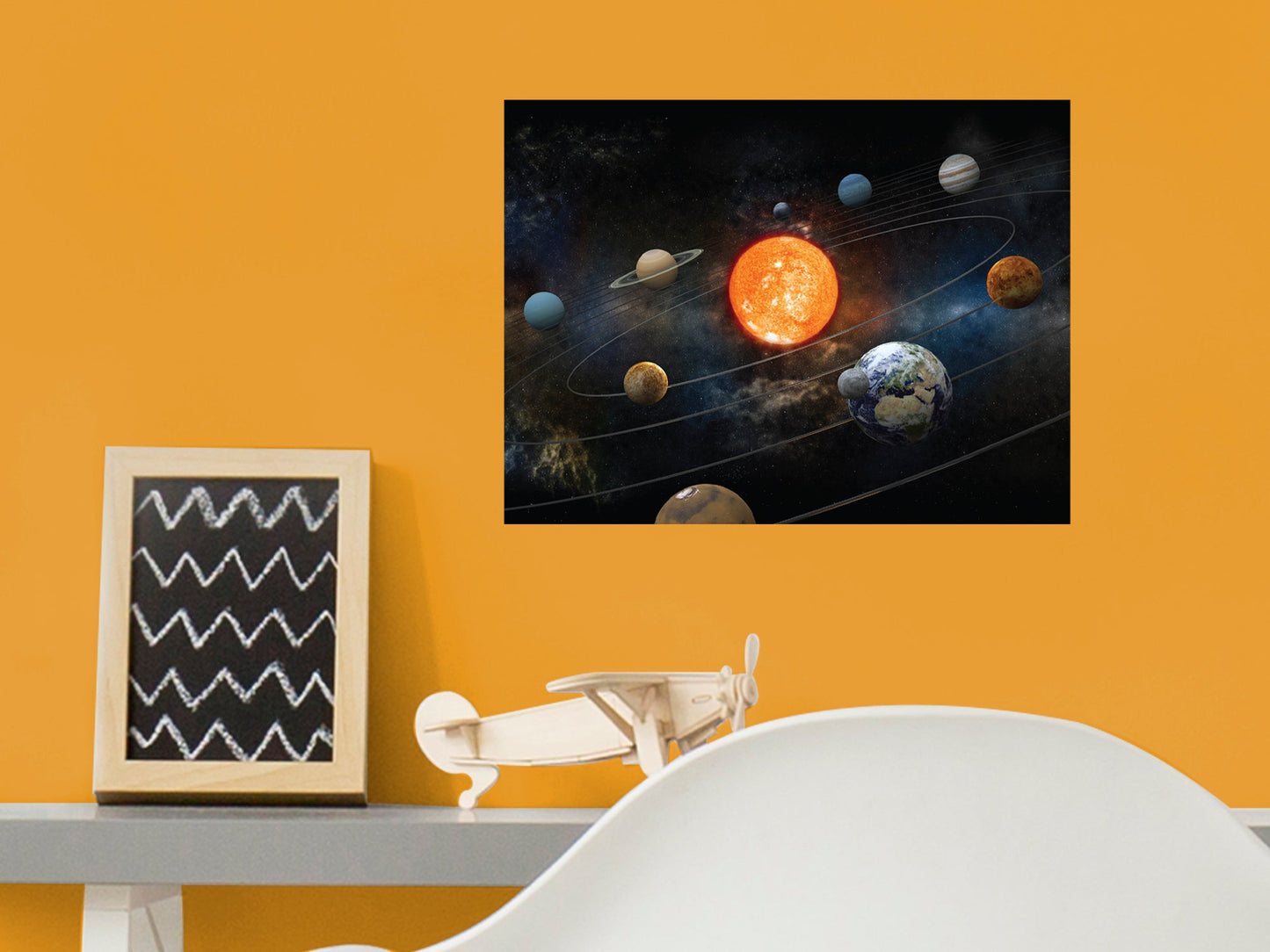 Planets: Sun Mural        -   Removable     Adhesive Decal