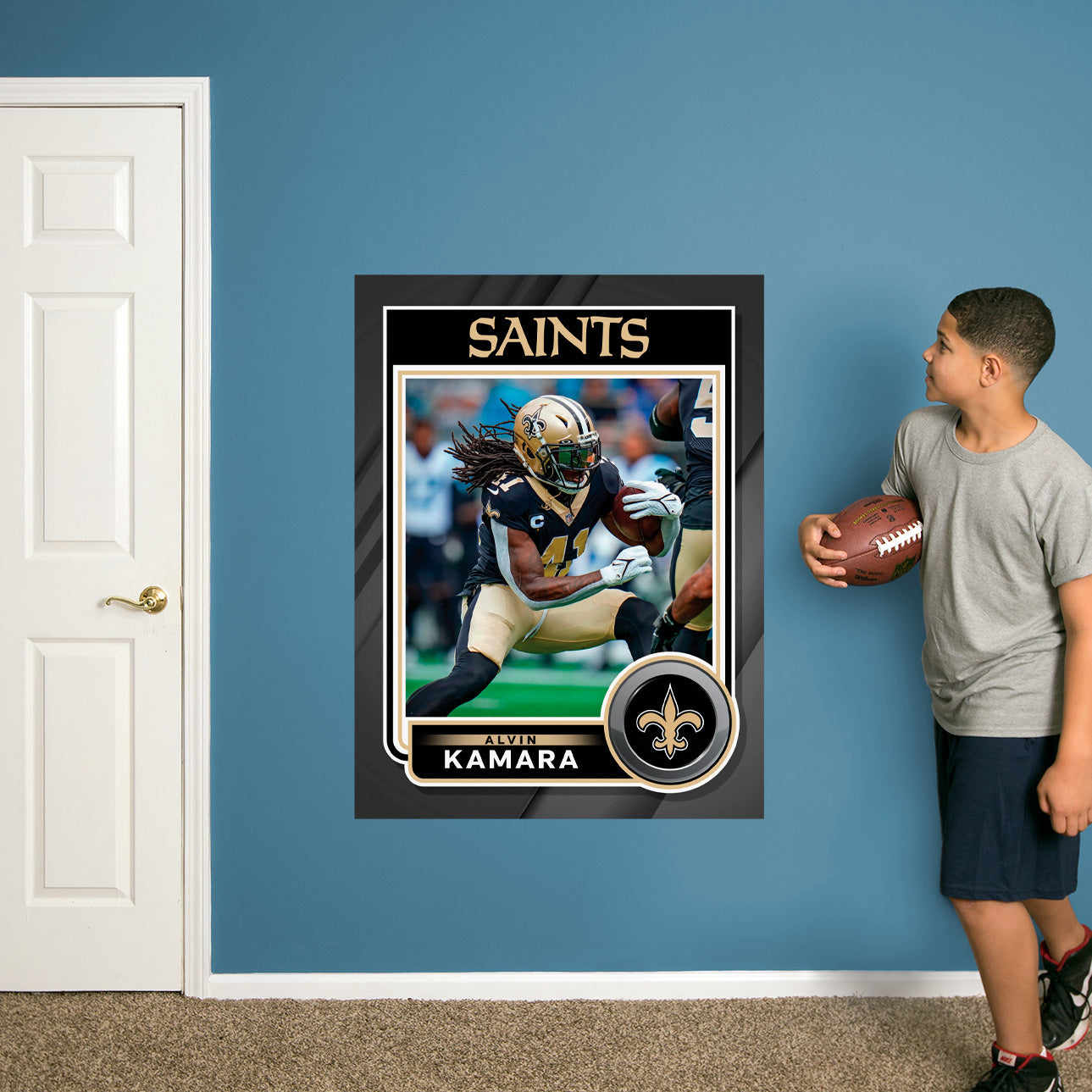 Fathead Alvin Kamara: Color Rush - Large Officially Licensed NFL Removable  Wall Decal 