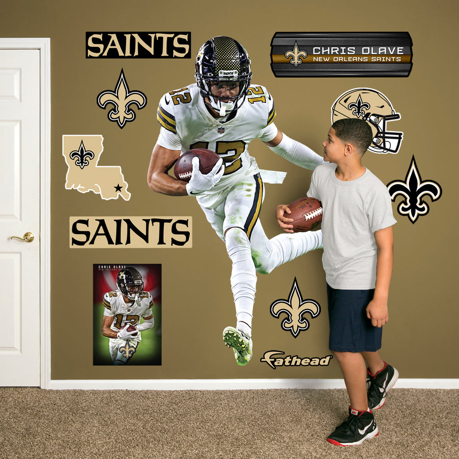 Chris Olave - RealBig Collection - Official NFL - New Orleans Saints - Reusable Vinyl Wall Decals #1