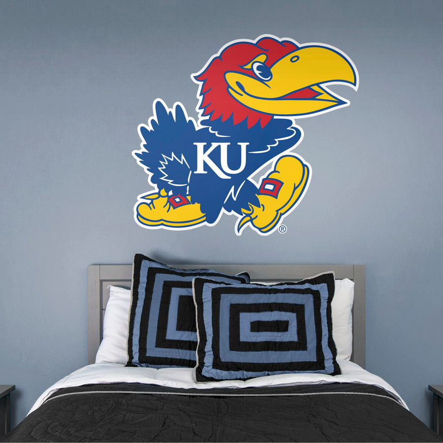 Kansas Jayhawks - RealBig Logo Collection - Official NCAA - Reusable Vinyl Wall Decals