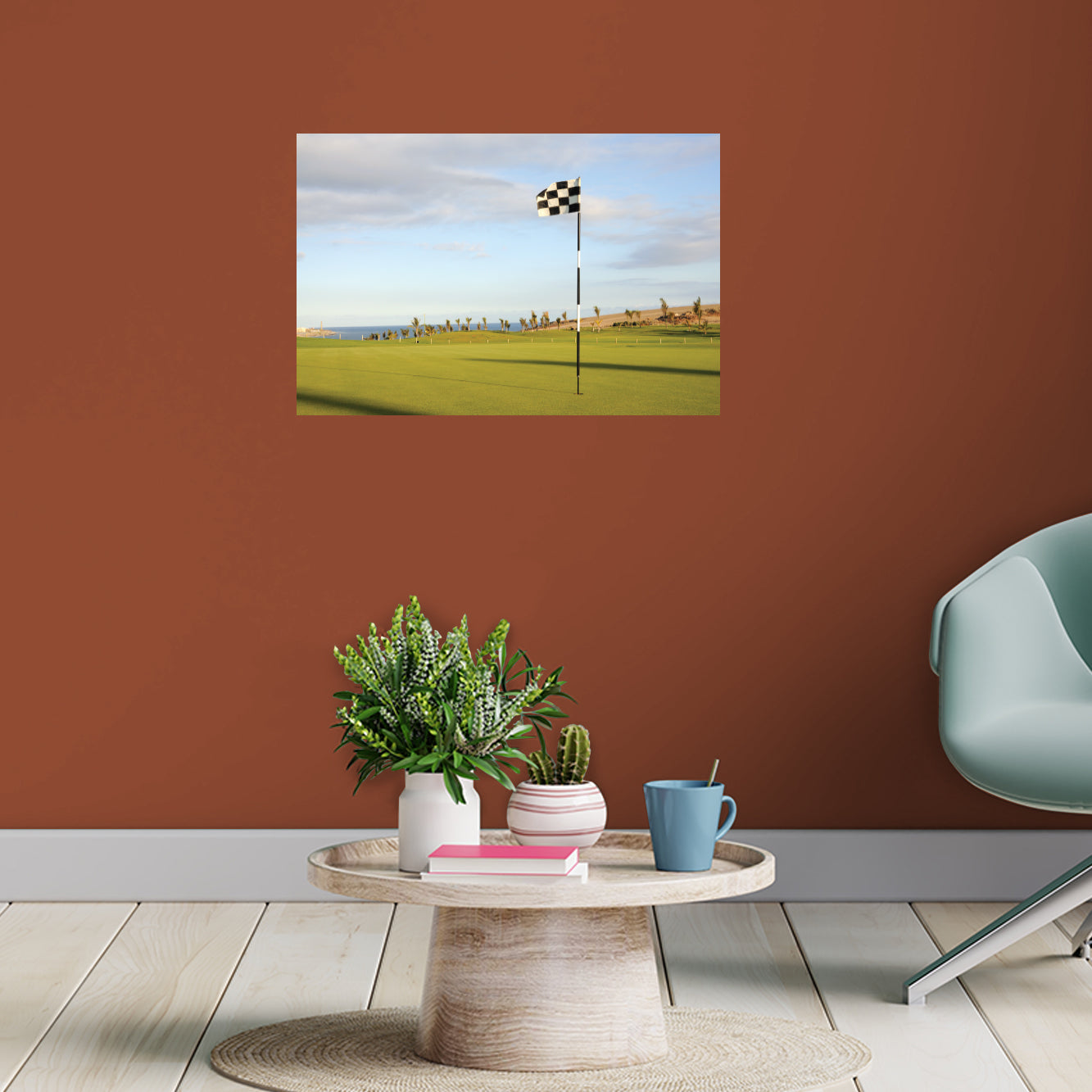Golf: Palm Trees Poster - Removable Adhesive Decal