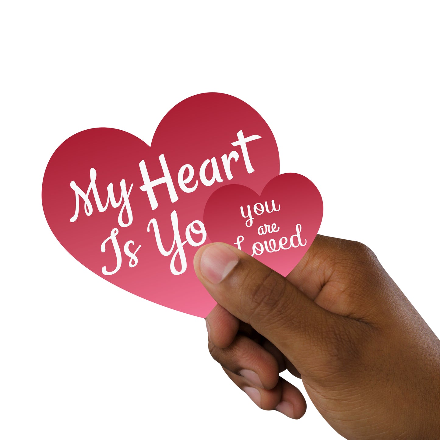 Sheet of 5 -Valentine's Day:  My Heart is Yours Minis        -   Removable     Adhesive Decal