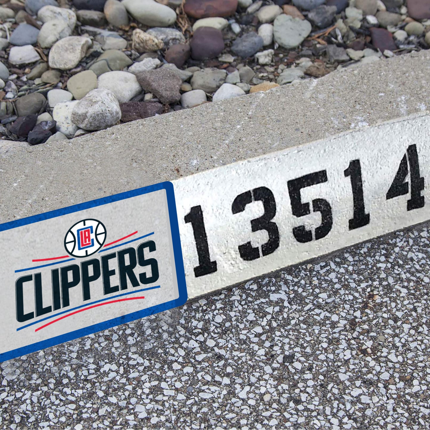 Los Angeles Clippers:  Address Block Logo        - Officially Licensed NBA    Outdoor Graphic