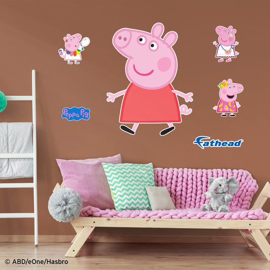 Peppa Pig: Peppa RealBigs        - Officially Licensed Hasbro Removable     Adhesive Decal