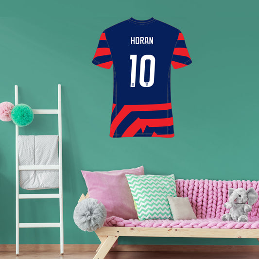 Lindsey Horan Jersey Graphic Icon        - Officially Licensed USWNT Removable     Adhesive Decal