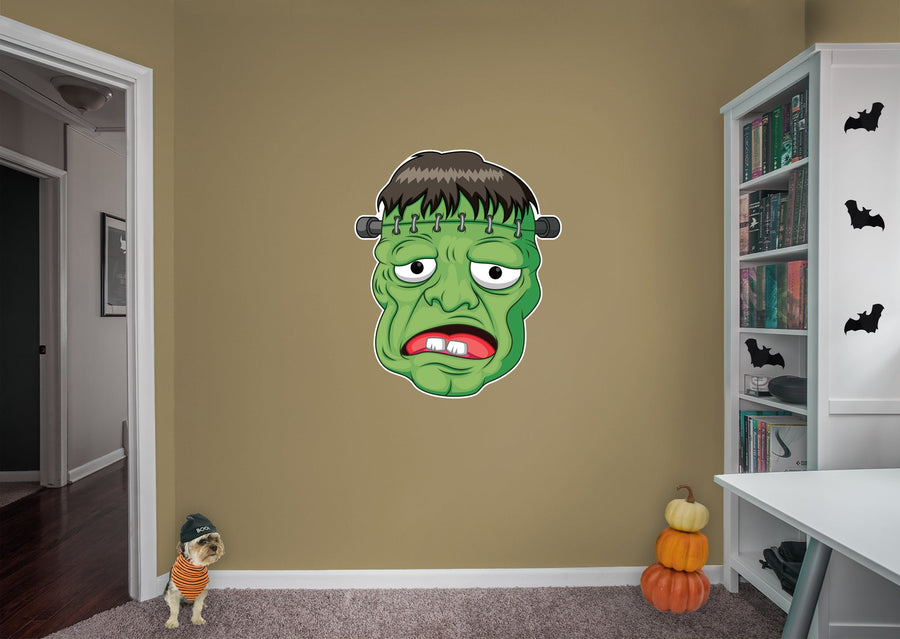 Halloween: Frankenstein Head Icon        -   Removable Wall   Adhesive Decal