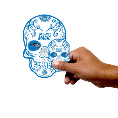 Sheet of 5 -Orlando Magic: Skull Minis - Officially Licensed NBA Removable Adhesive Decal
