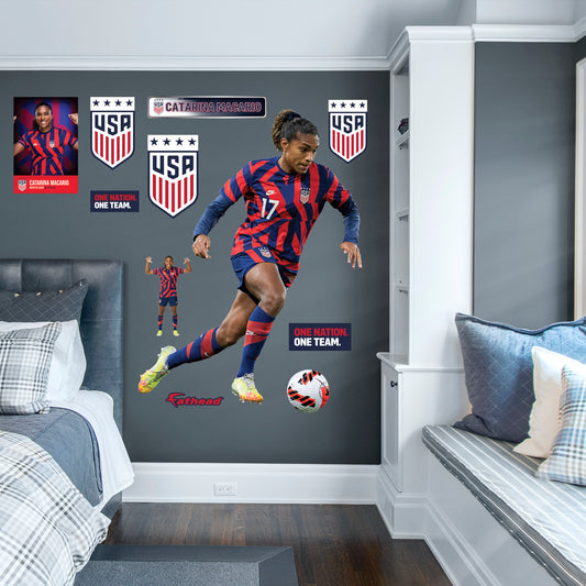 Catarina Macario  RealBig        - Officially Licensed USWNT Removable     Adhesive Decal