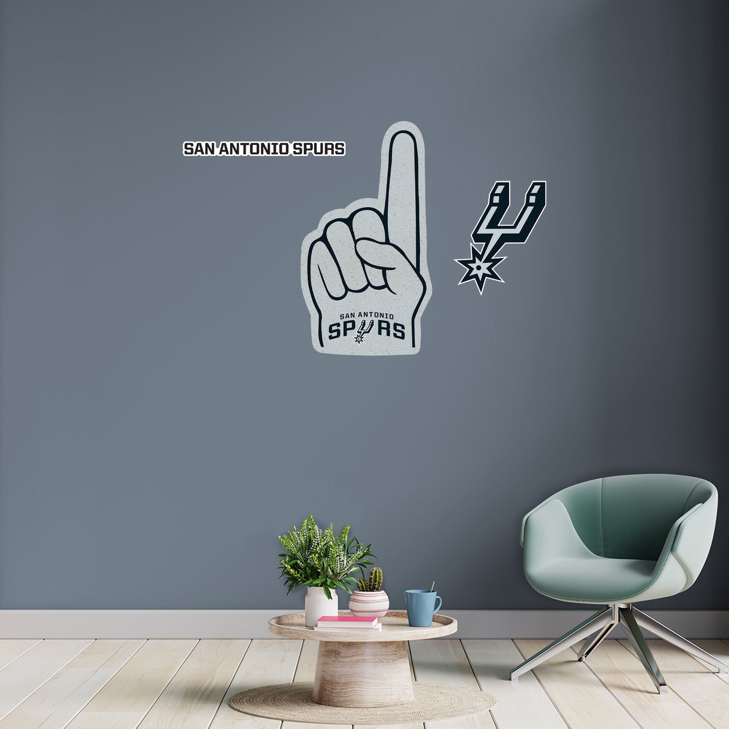 San Antonio Spurs: Foam Finger - Officially Licensed NBA Removable Adhesive Decal