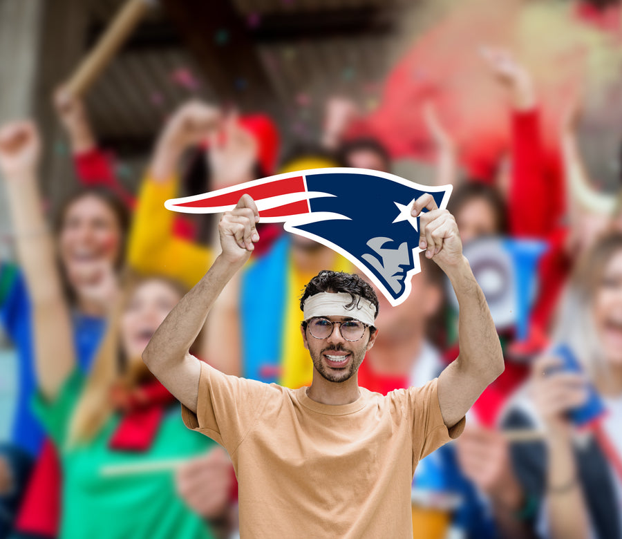 Logo - Big Head - Official NFL - New England Patriots - Foam Core Cutout