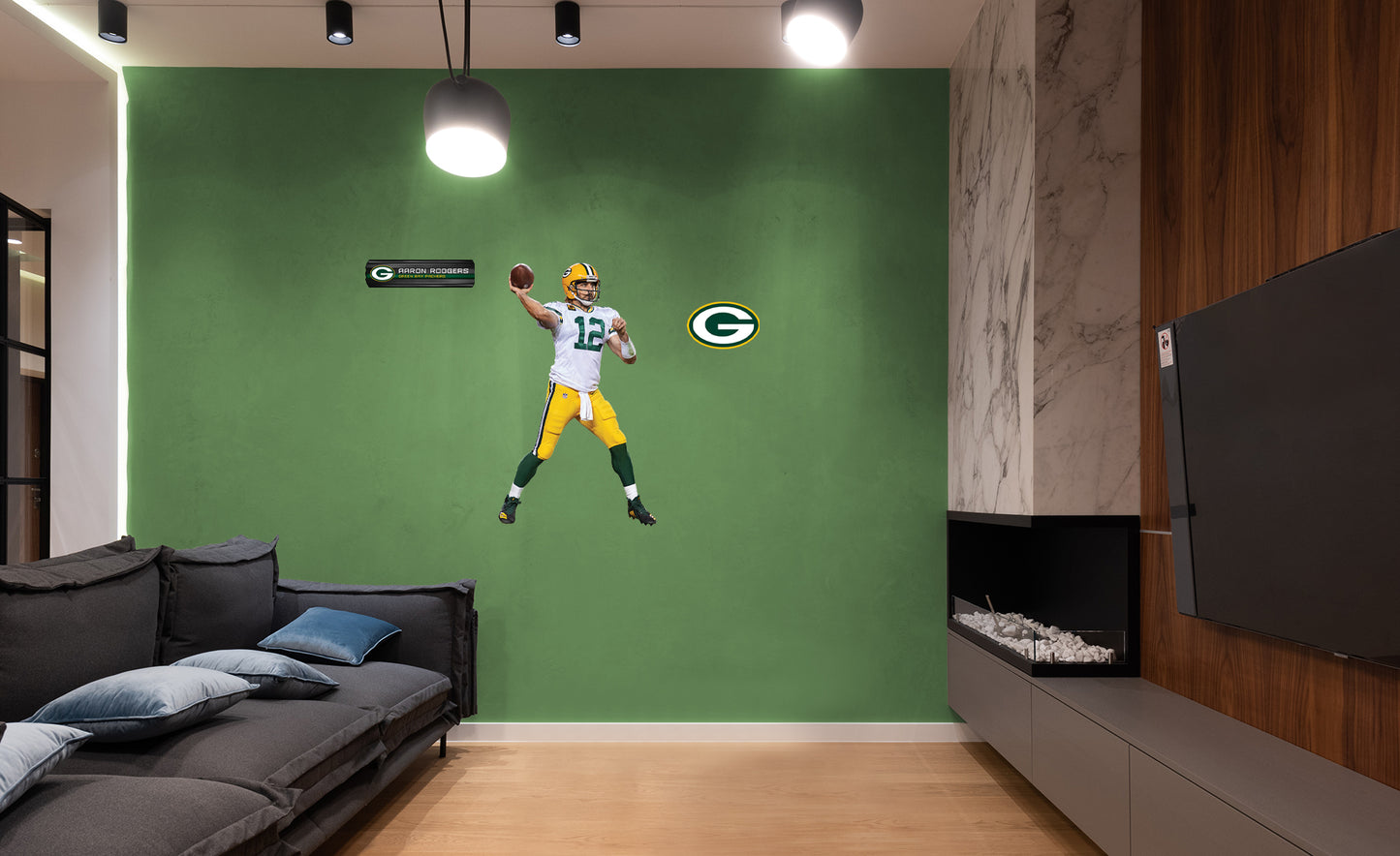 Green Bay Packers: Aaron Rodgers Away - Officially Licensed NFL Removable Adhesive Decal