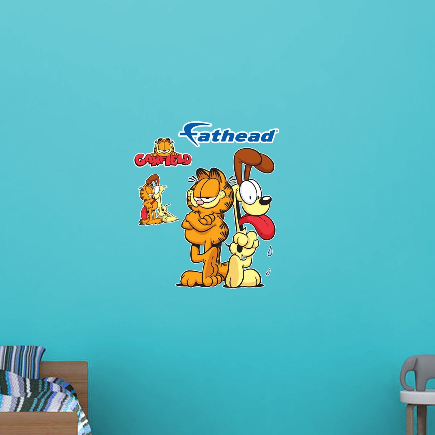 Garfield: Garfield & Odie RealBigs - Officially Licensed Nickelodeon Removable Adhesive Decal