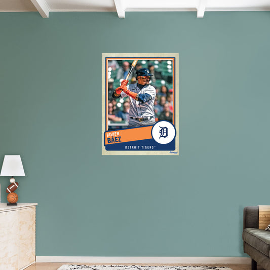 Detroit Tigers: Javier Báez  Poster        - Officially Licensed MLB Removable     Adhesive Decal