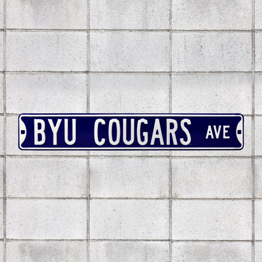 BYU Cougars: BYU Cougars Avenue - Officially Licensed Metal Street Sign