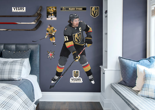 Vegas Golden Knights: Mark Stone         - Officially Licensed NHL Removable Wall   Adhesive Decal