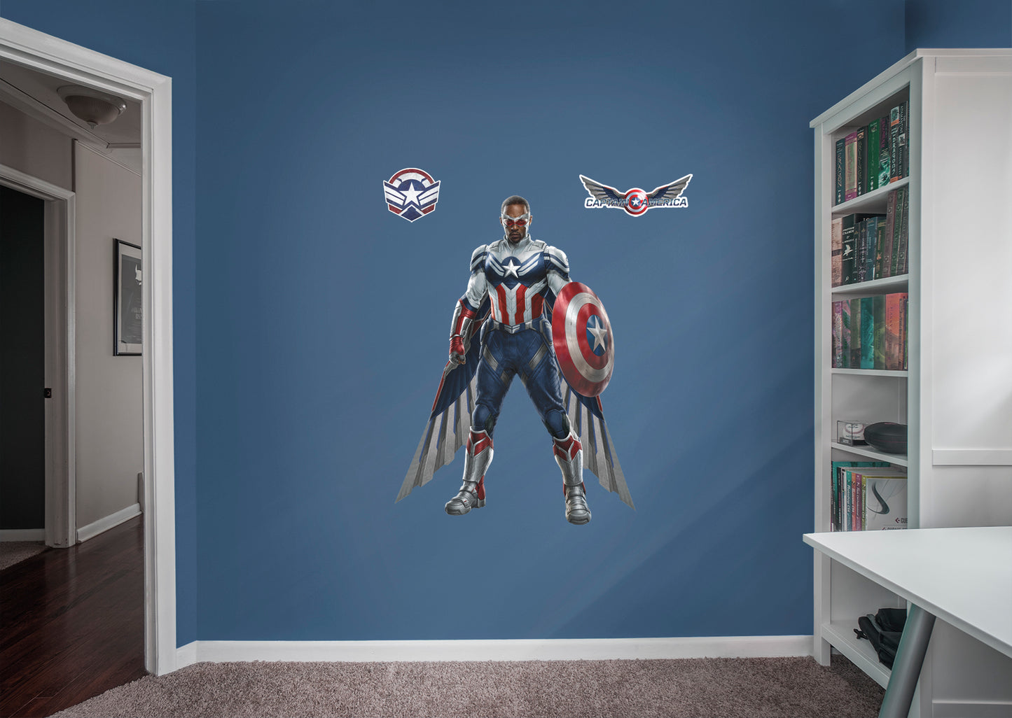 The Falcon and The Winter Soldier: Captain America (Sam Wilson) RealBig        - Officially Licensed Marvel Removable Wall   Adhesive Decal