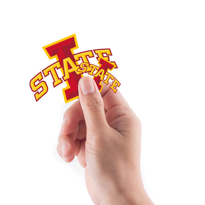 Sheet of 5 -Iowa State U: Iowa State Cyclones 2021 Logo Minis        - Officially Licensed NCAA Removable    Adhesive Decal