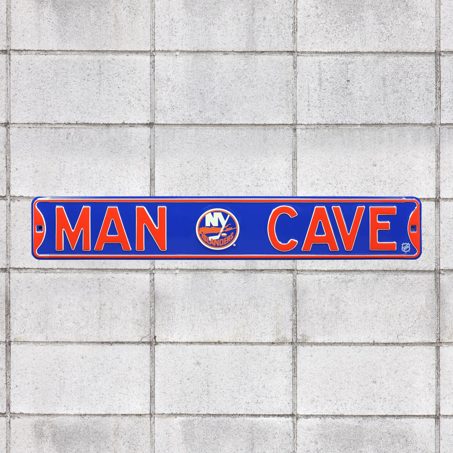New York Islanders: Man Cave - Officially Licensed NHL Metal Street Sign