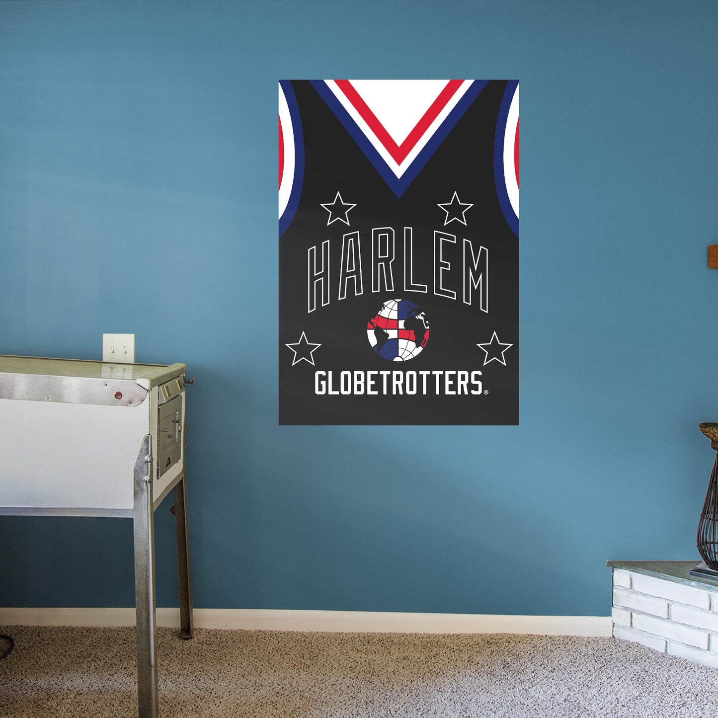 Harlem Globetrotters Jersey Mural - Removable Adhesive Decal