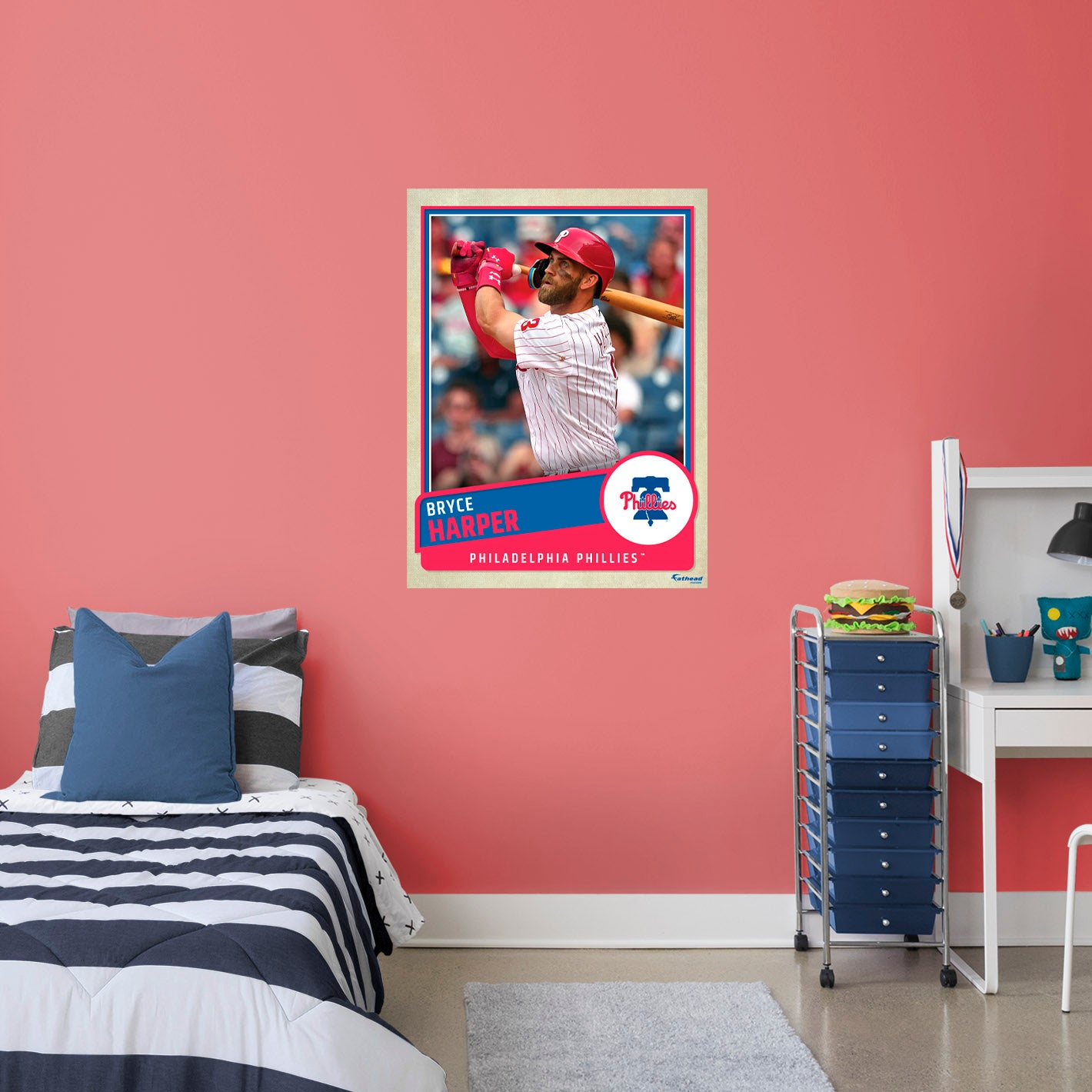 Philadelphia Phillies: Bryce Harper  Poster        - Officially Licensed MLB Removable     Adhesive Decal