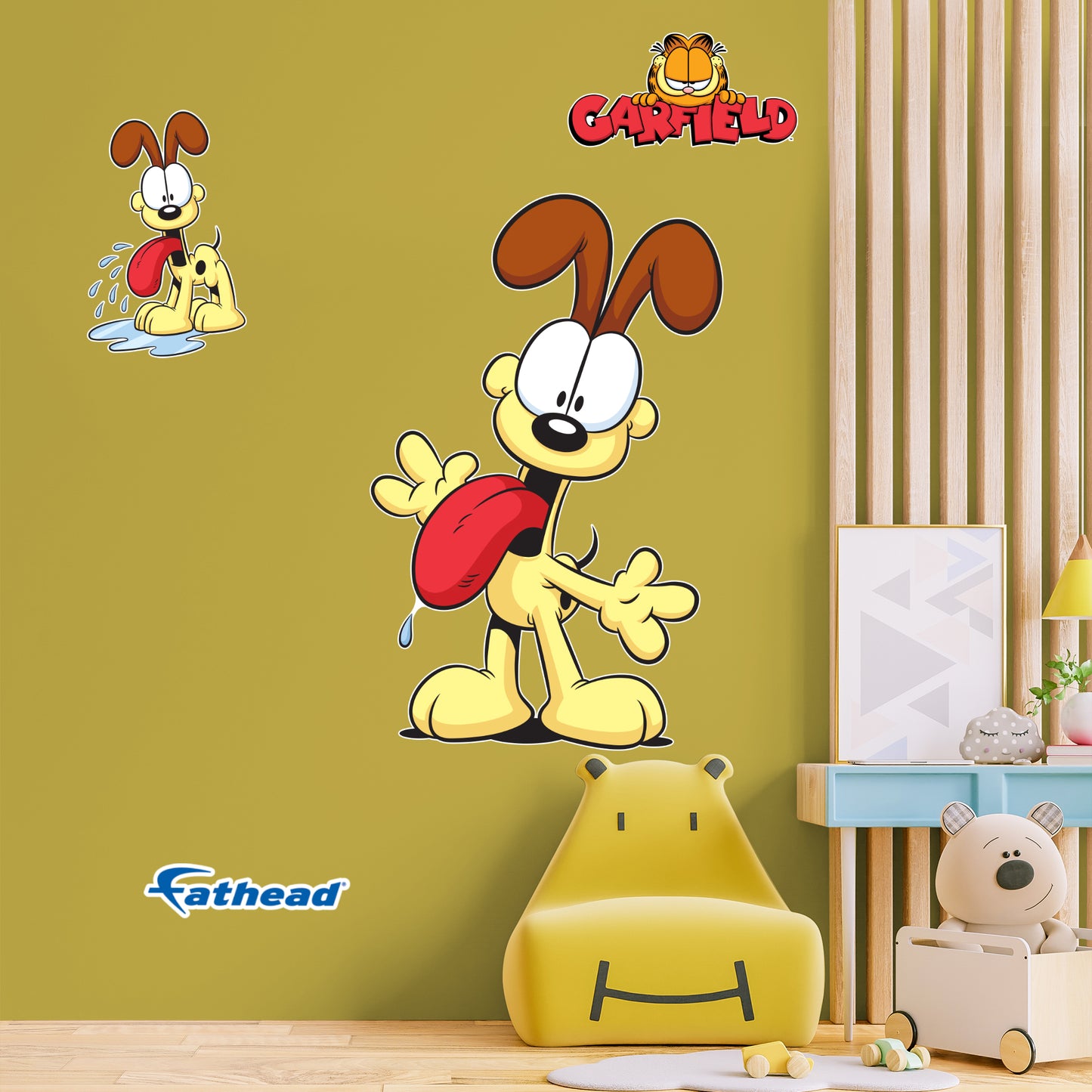 Garfield: Odie RealBig        - Officially Licensed Nickelodeon Removable     Adhesive Decal