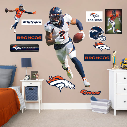 Denver Broncos: Pat Surtain II         - Officially Licensed NFL Removable     Adhesive Decal