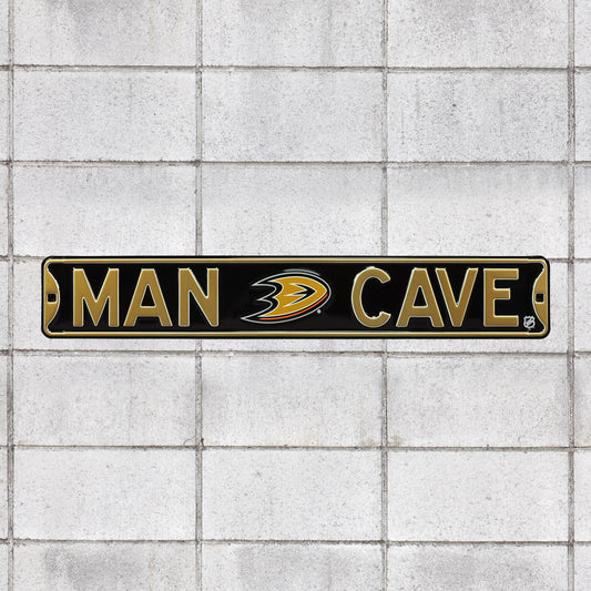Anaheim Ducks: Man Cave - Officially Licensed NHL Metal Street Sign