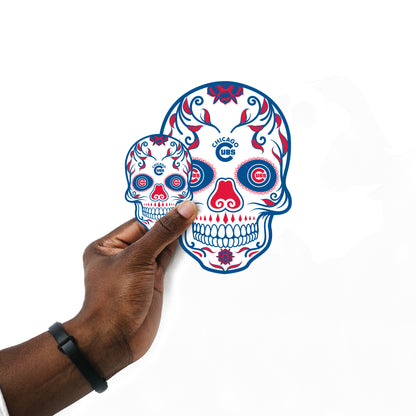 Sheet of 5 -Chicago Cubs: Skull Minis - Officially Licensed MLB Removable Adhesive Decal