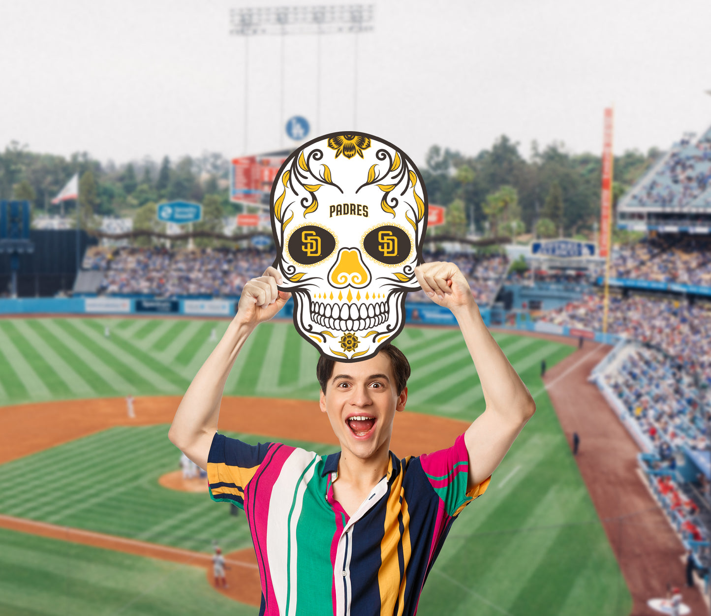 San Diego Padres: Skull Foam Core Cutout - Officially Licensed MLB Big Head