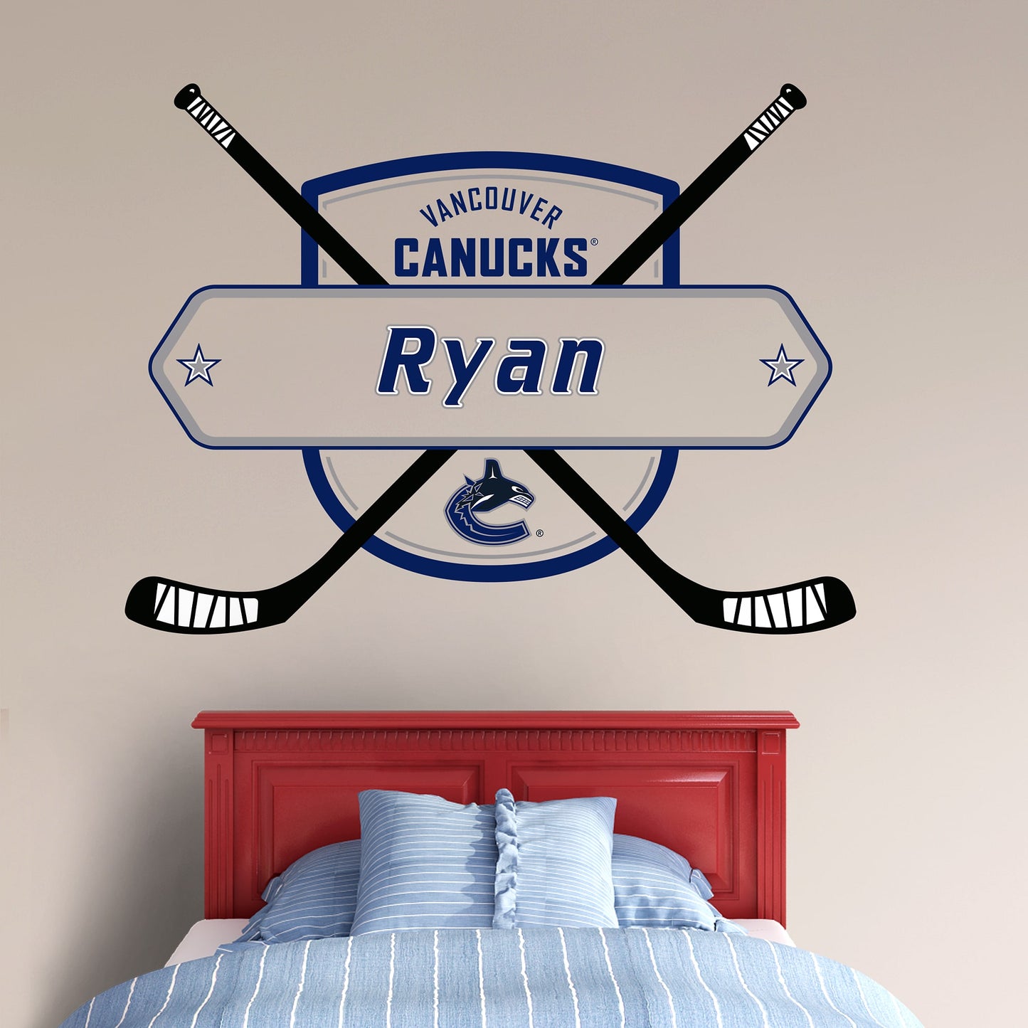 Vancouver Canucks: Personalized Name - Officially Licensed NHL Transfer Decal