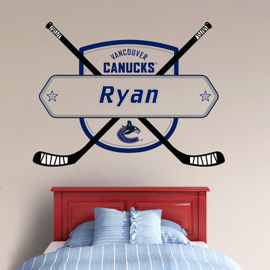 Vancouver Canucks: Personalized Name - Officially Licensed NHL Transfer Decal