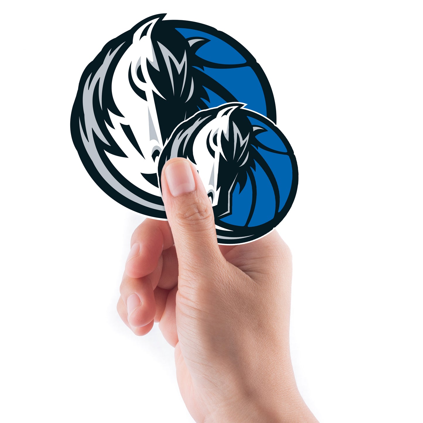 Sheet of 5 -Dallas Mavericks:  2021 Logos Mini        - Officially Licensed NBA Removable Wall   Adhesive Decal