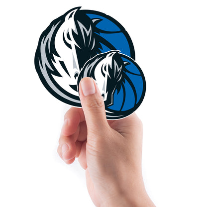 Sheet of 5 -Dallas Mavericks:  2021 Logos Mini        - Officially Licensed NBA Removable Wall   Adhesive Decal