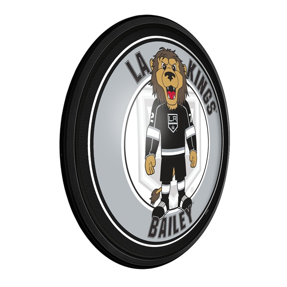 Los Angeles Kings: Bailey - Round Slimline Lighted Wall Sign - The Fan-Brand