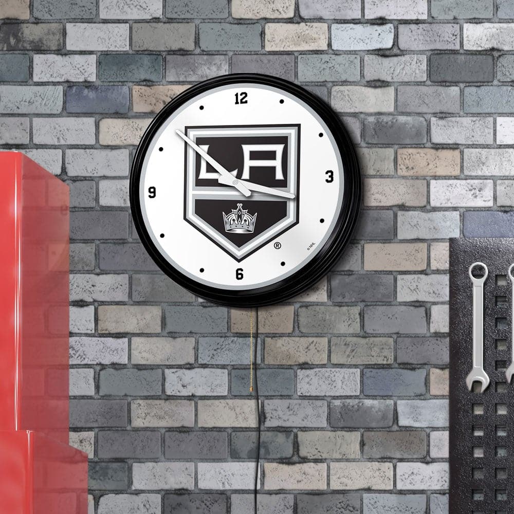 Los Angeles Kings: Retro Lighted Wall Clock - The Fan-Brand