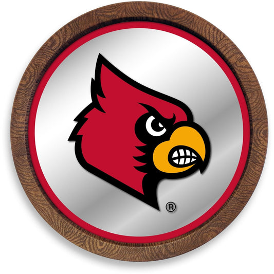 Louisville Cardinals: "Faux" Barrel Top Mirrored Wall Sign - The Fan-Brand