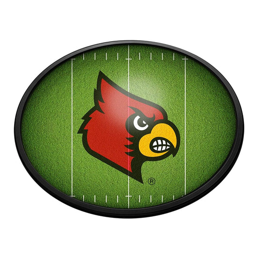 Louisville Cardinals: On the 50 - Oval Slimline Lighted Wall Sign - The Fan-Brand