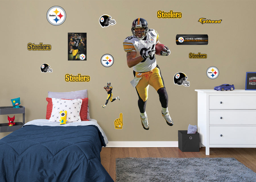 Hines Ward - RealBig Legend Collection - Official NFL - Pittsburgh Steelers - Reusable Vinyl Wall Decals