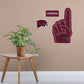 Maryland Eastern Shore Hawks: Foam Finger - Officially Licensed NCAA Removable Adhesive Decal