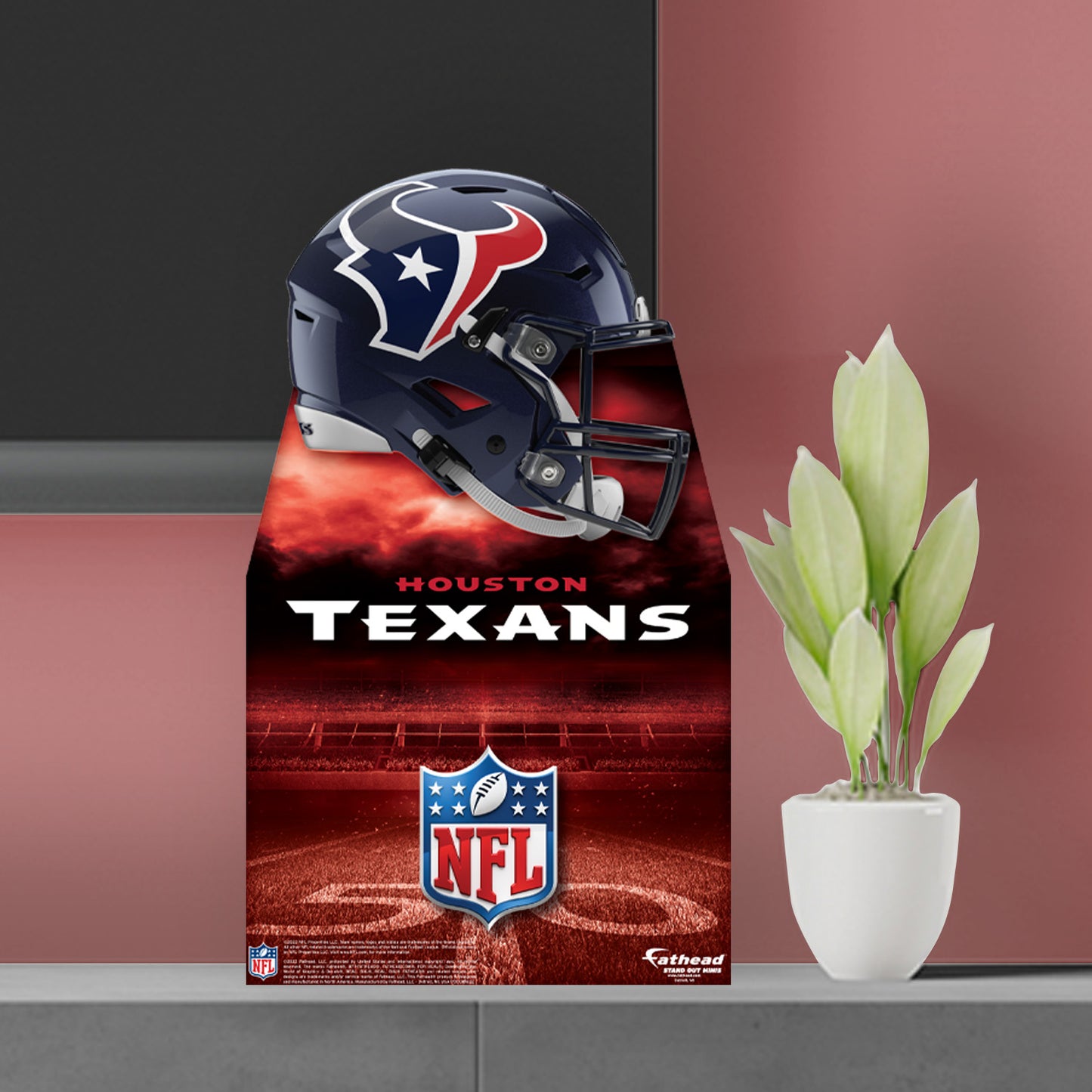 Houston Texans:  2022 Helmet  Mini   Cardstock Cutout  - Officially Licensed NFL    Stand Out