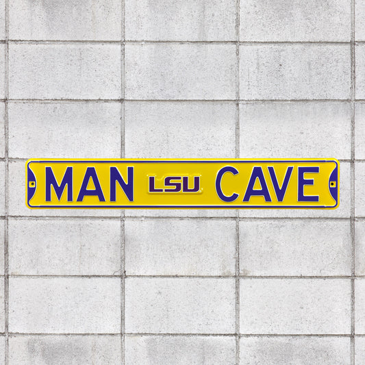 LSU Tigers: Man Cave - Officially Licensed Metal Street Sign