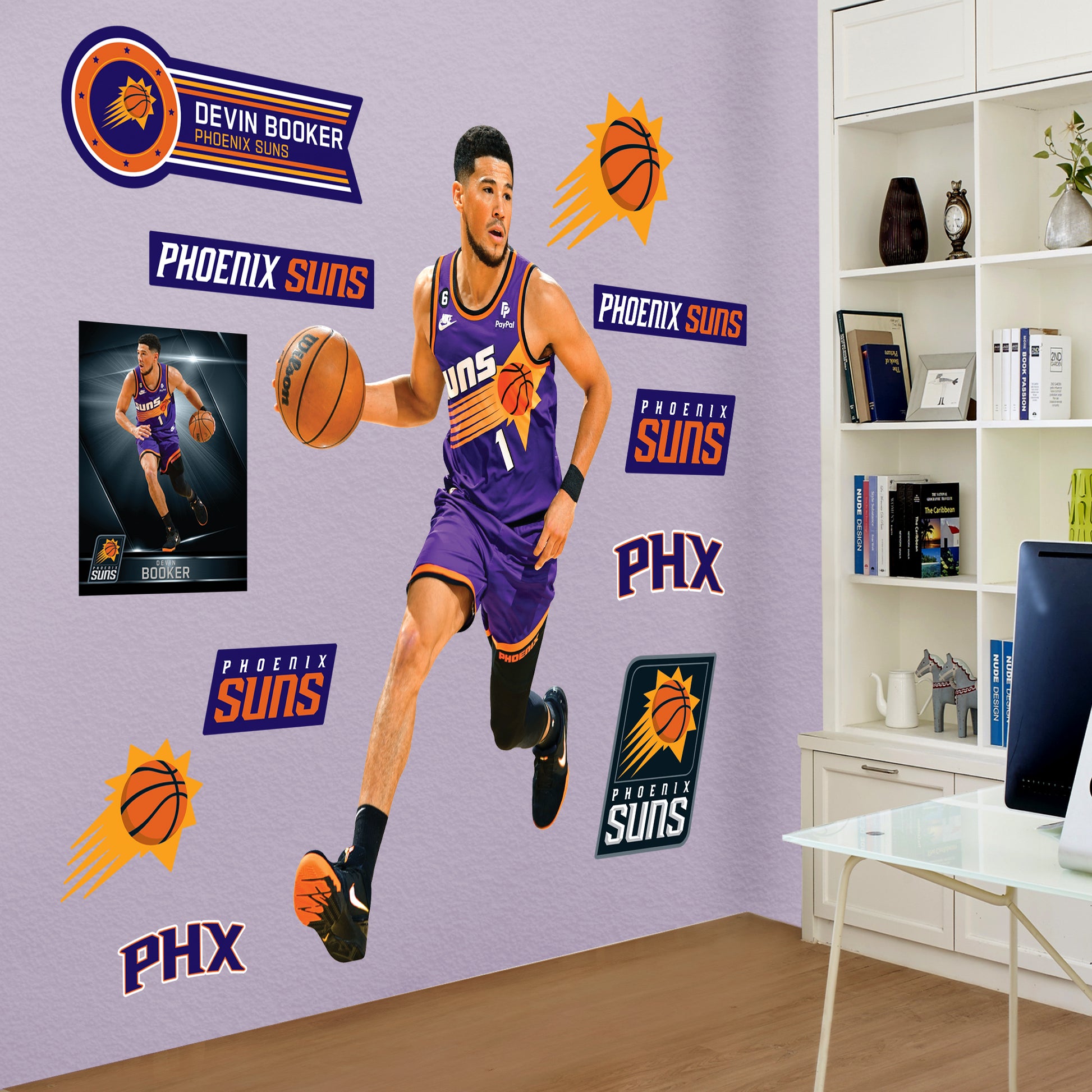 Phoenix Suns: Devin Booker 2023 Icon Poster - Officially Licensed NBA –  Fathead