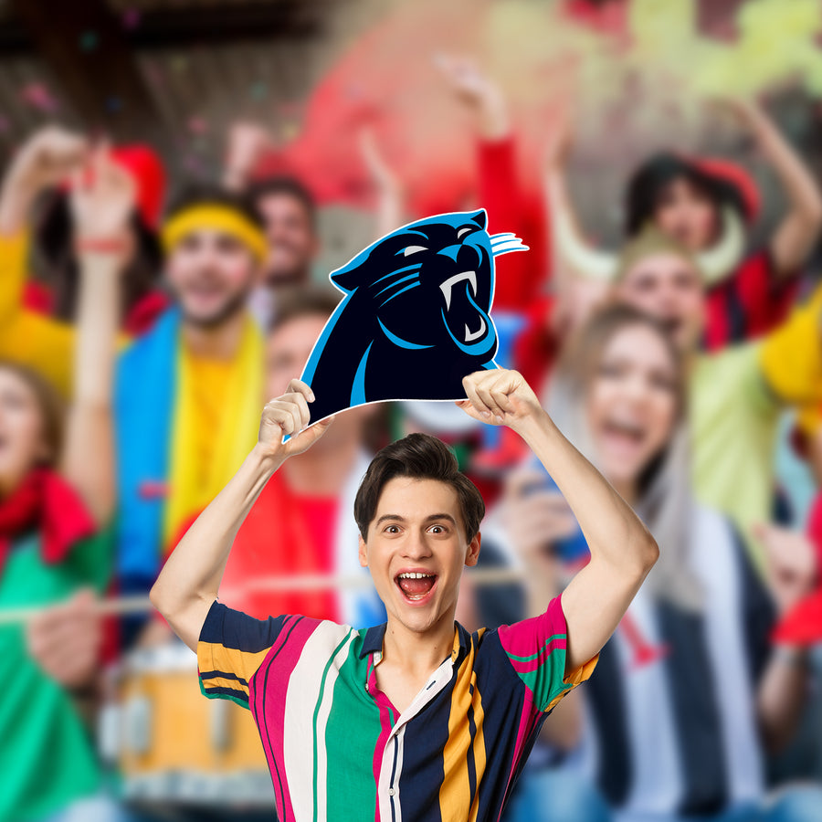 Logo - Big Head - Official NFL - Carolina Panthers - Foam Core Cutout