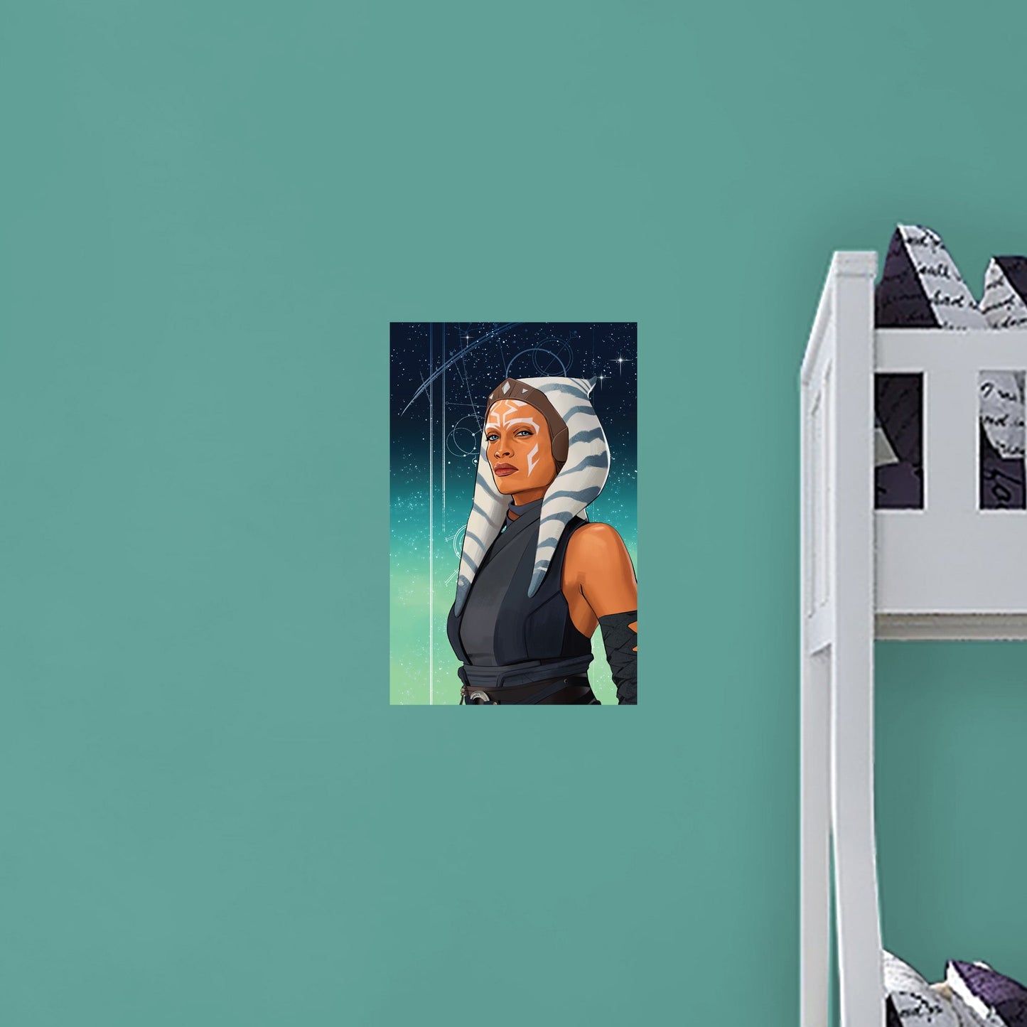 Ahsoka: Ahsoka Tano Gradient Poster        - Officially Licensed Star Wars Removable     Adhesive Decal
