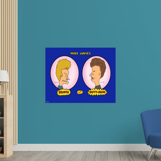 Beavis & Butt-Head: Beavis & Butt-Head Title Card Poster        - Officially Licensed Paramount Removable     Adhesive Decal