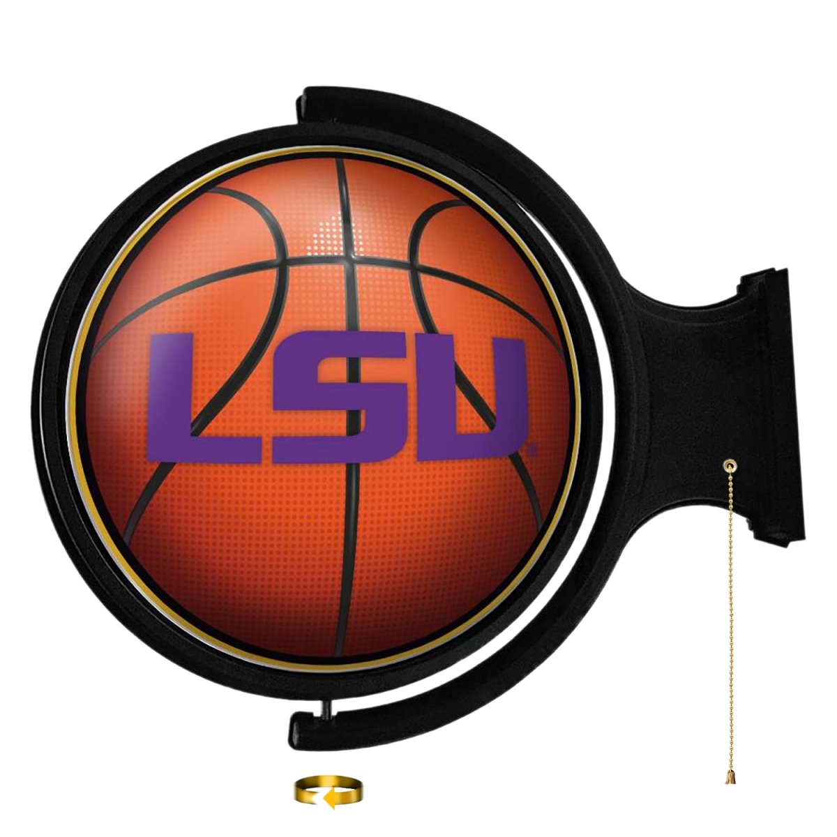 LSU Tigers: Basketball - Original Round Rotating Lighted Wall Sign - The Fan-Brand